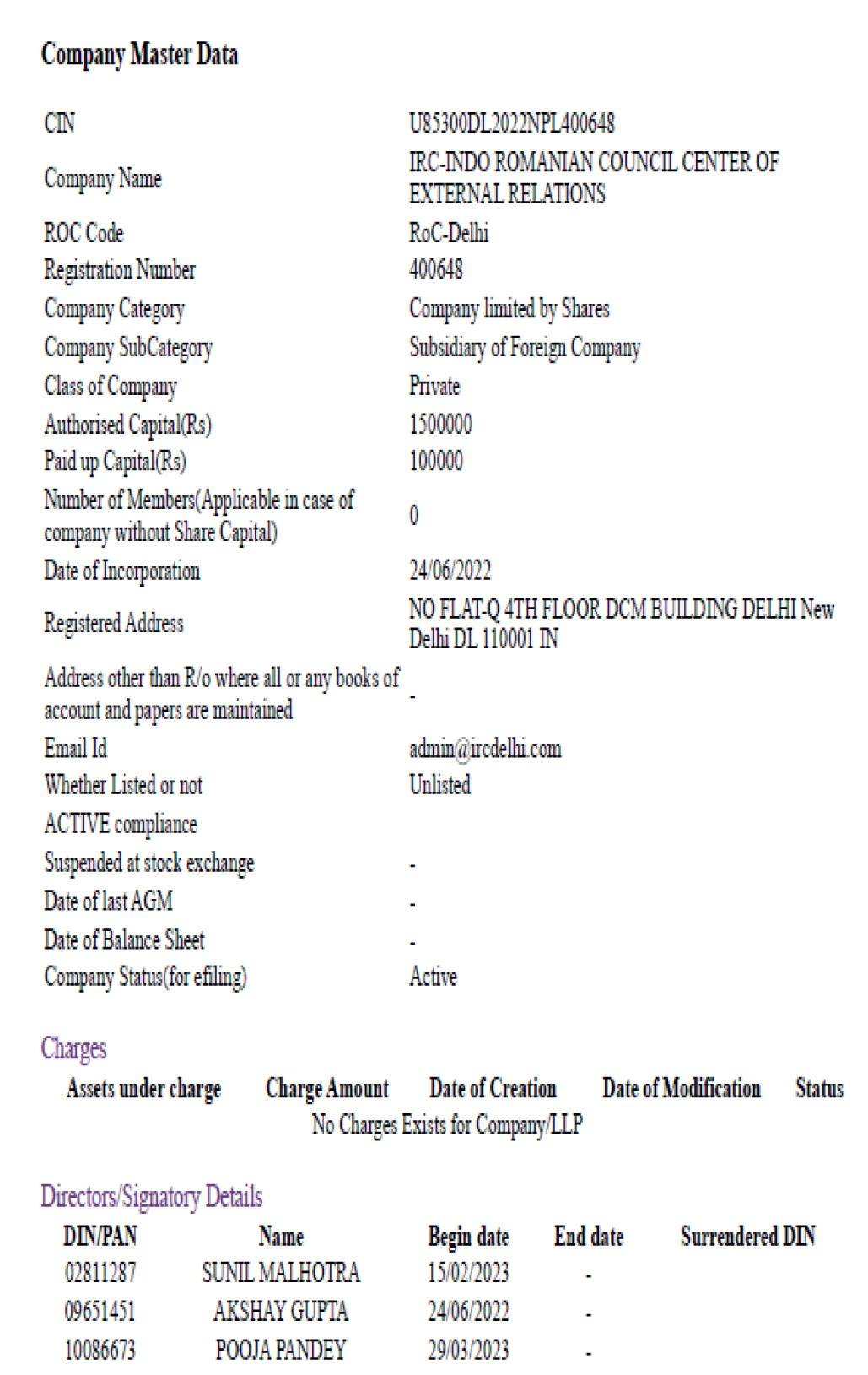 Incorporation document 2